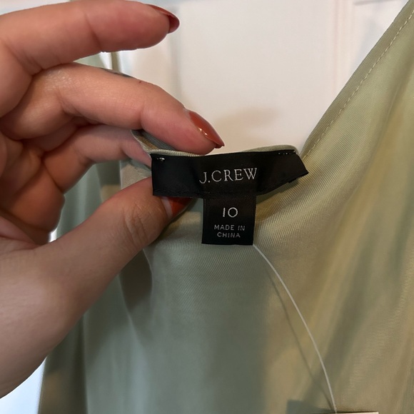 NWT J. Crew Sage Green Slip Dress - Picture 3 of 4
